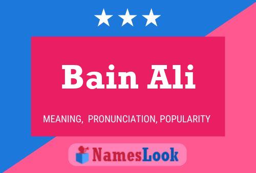 Affiche de nom Bain Ali