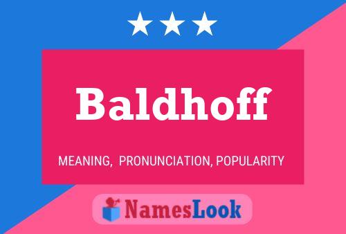 Affiche de nom Baldhoff