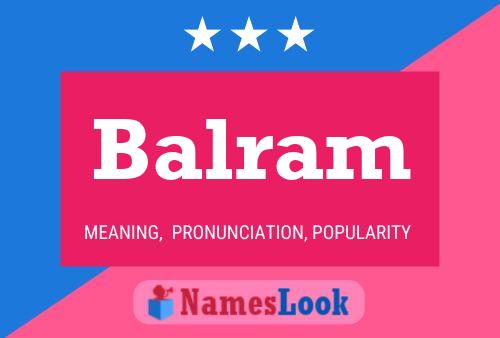 Affiche de nom Balram