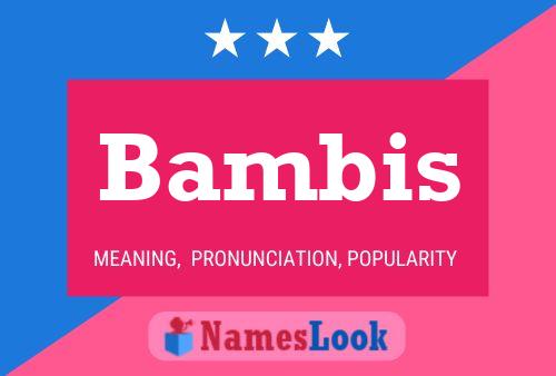 Affiche de nom Bambis