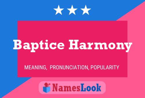 Affiche de nom Baptice Harmony