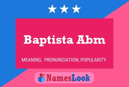 Affiche de nom Baptista Abm