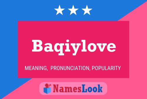 Affiche de nom Baqiylove