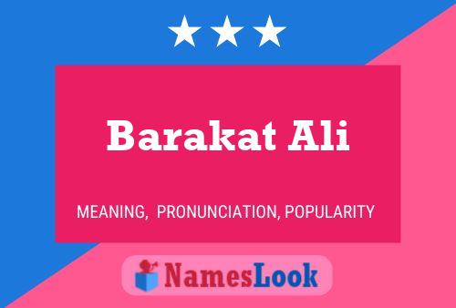 Affiche de nom Barakat Ali