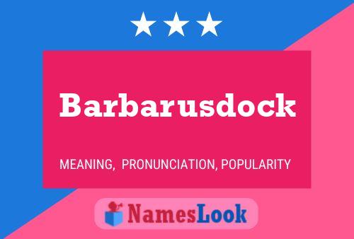 Affiche de nom Barbarusdock