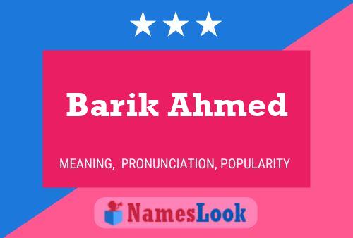 Affiche de nom Barik Ahmed