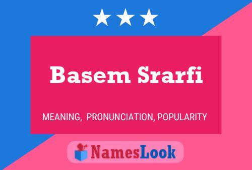 Affiche de nom Basem Srarfi