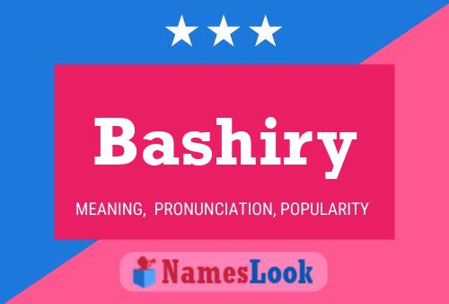 Affiche de nom Bashiry