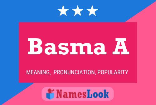 Affiche de nom Basma A