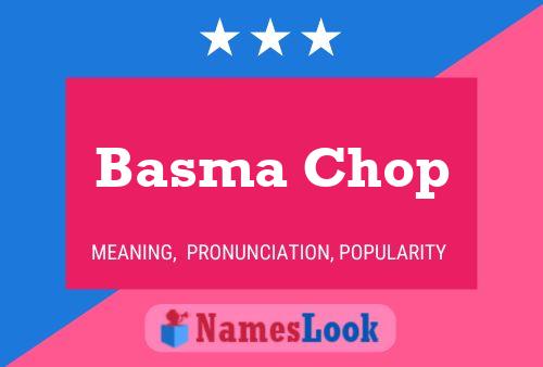 Affiche de nom Basma Chop