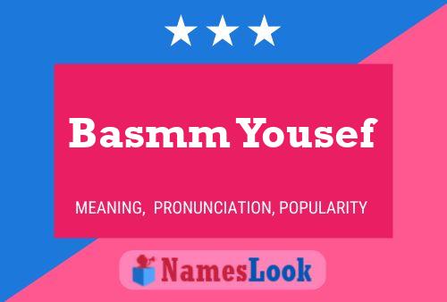 Affiche de nom Basmm Yousef