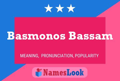 Affiche de nom Basmonos Bassam