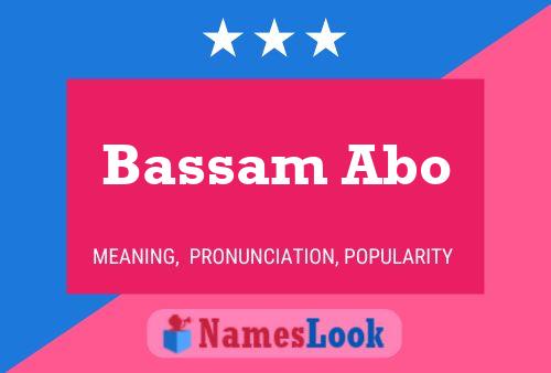 Affiche de nom Bassam Abo