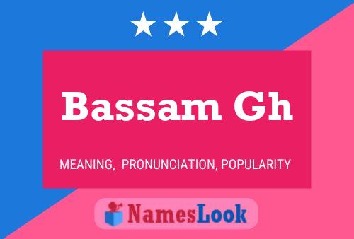 Affiche de nom Bassam Gh