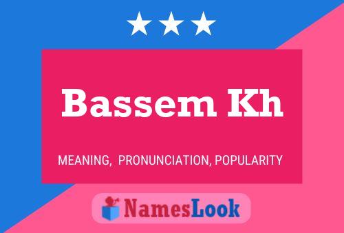 Affiche de nom Bassem Kh