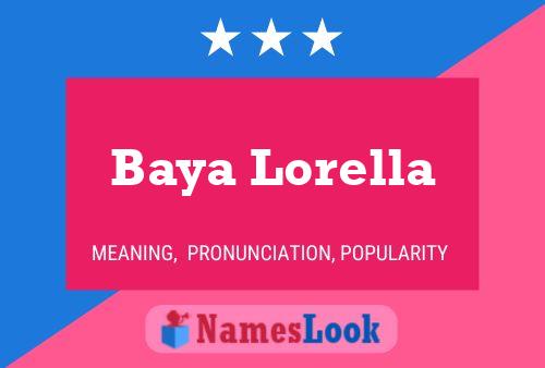 Affiche de nom Baya Lorella