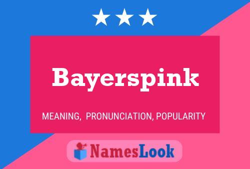 Affiche de nom Bayerspink