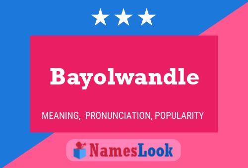 Affiche de nom Bayolwandle