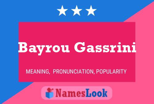 Affiche de nom Bayrou Gassrini