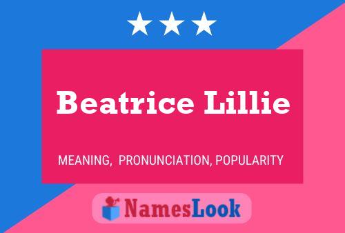 Affiche de nom Beatrice Lillie