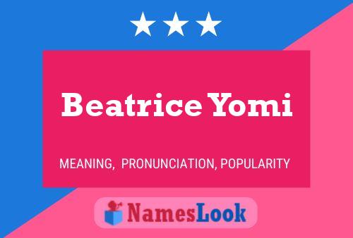 Affiche de nom Beatrice Yomi