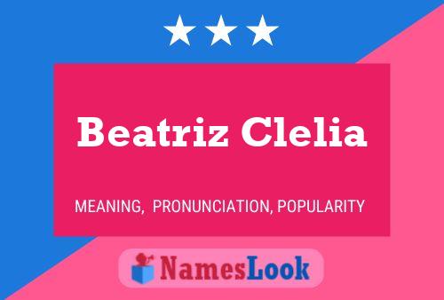 Affiche de nom Beatriz Clelia