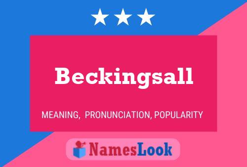 Affiche de nom Beckingsall