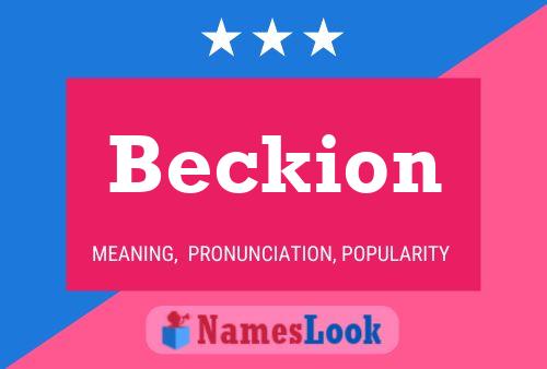 Affiche de nom Beckion