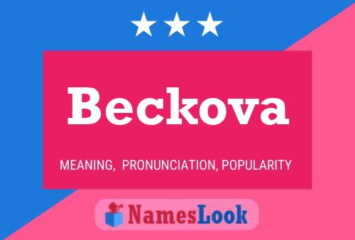 Affiche de nom Beckova