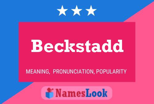 Affiche de nom Beckstadd