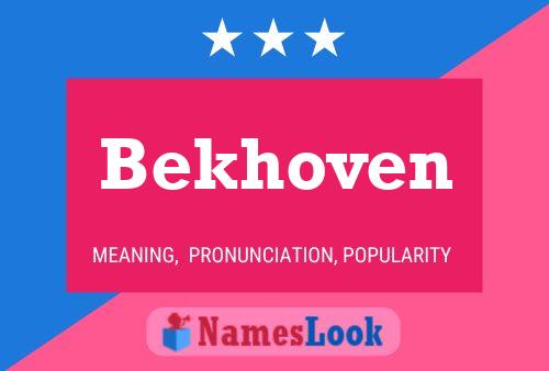 Affiche de nom Bekhoven