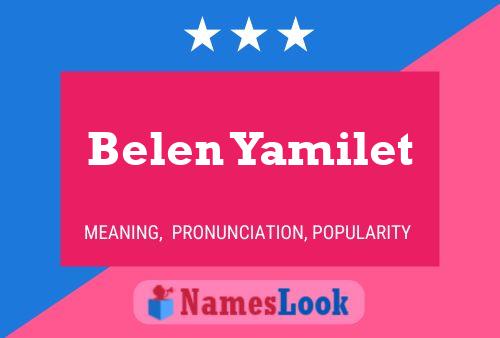 Affiche de nom Belen Yamilet