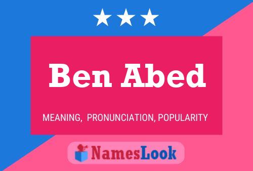 Affiche de nom Ben Abed