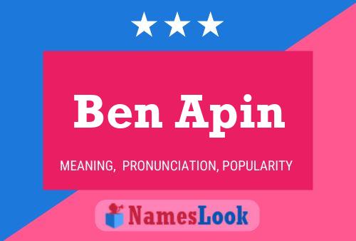 Affiche de nom Ben Apin