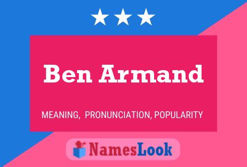 Affiche de nom Ben Armand