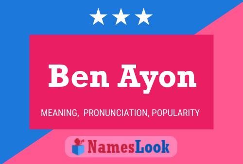 Affiche de nom Ben Ayon