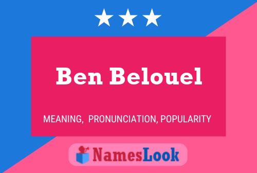 Affiche de nom Ben Belouel