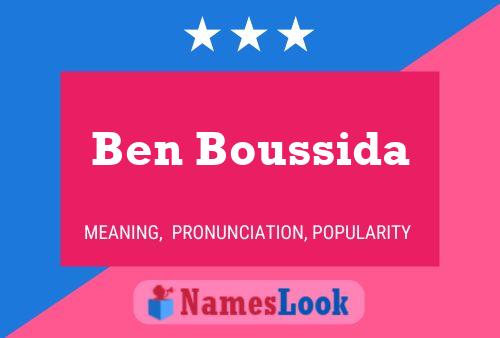 Affiche de nom Ben Boussida