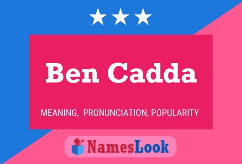 Affiche de nom Ben Cadda