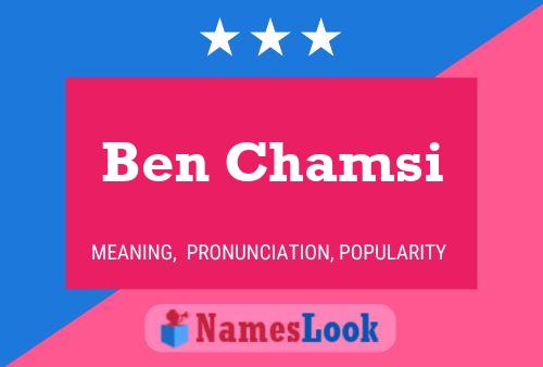 Affiche de nom Ben Chamsi