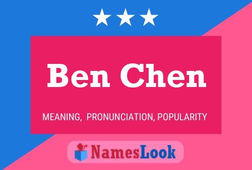 Affiche de nom Ben Chen