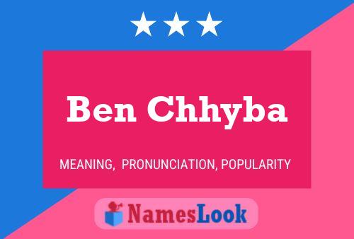 Affiche de nom Ben Chhyba