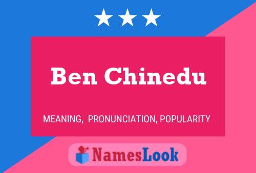 Affiche de nom Ben Chinedu