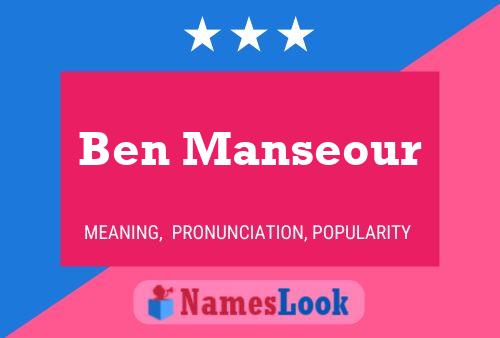 Affiche de nom Ben Manseour