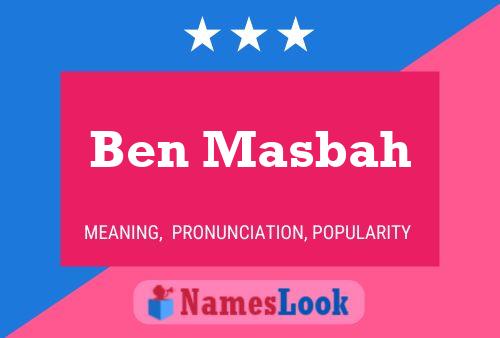 Affiche de nom Ben Masbah