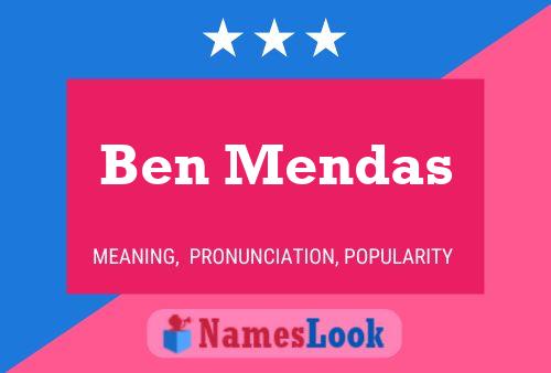 Affiche de nom Ben Mendas