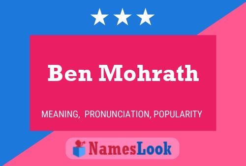 Affiche de nom Ben Mohrath