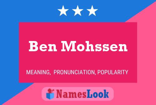 Affiche de nom Ben Mohssen