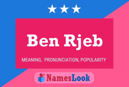 Affiche de nom Ben Rjeb