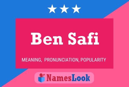 Affiche de nom Ben Safi